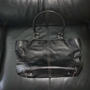 Coach Black Leather Tote
